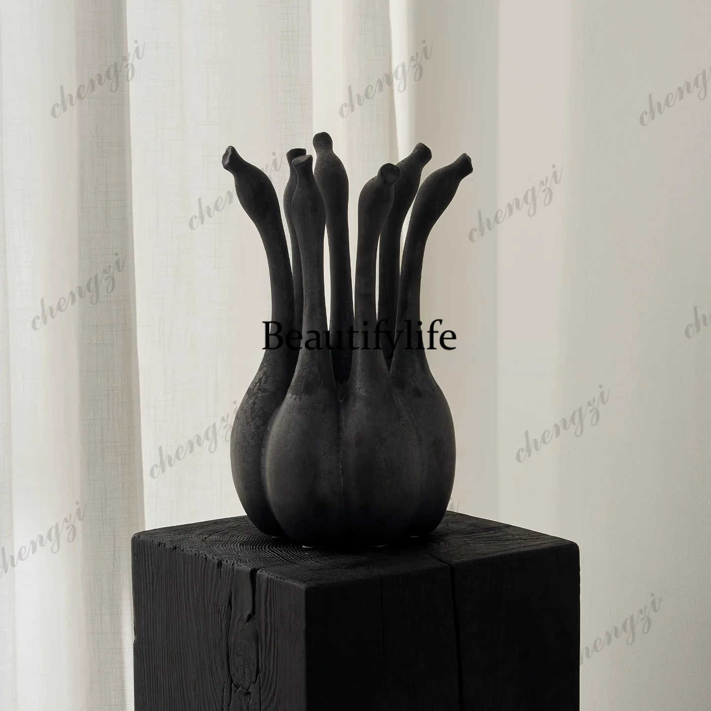 Modern simple style home ceramic tentacles living room desktop decoration light luxury entrance ornament
