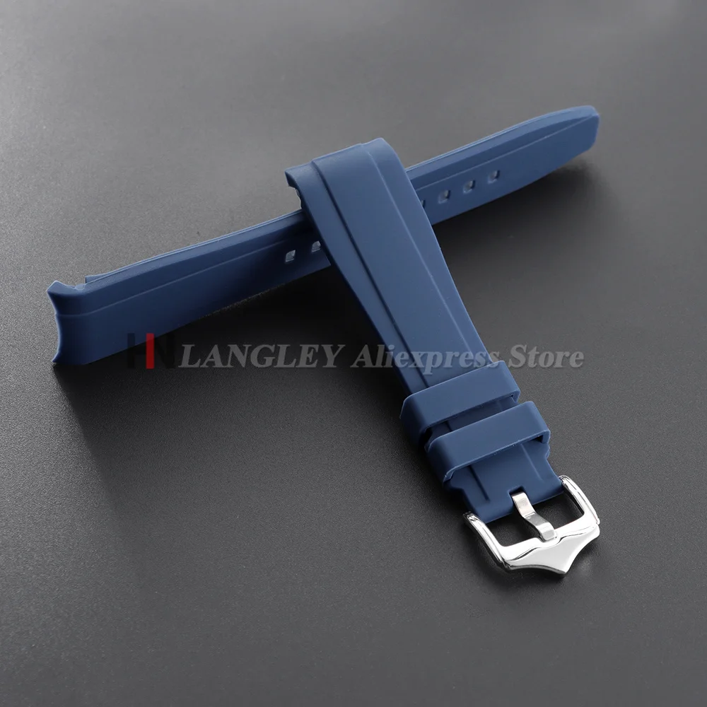 20mm22mm für Rolex Gummiarmband für Omega & für Swatch Herren Damen Gebogenes Ende Silikon-Uhrenarmband für Citizen Sport Wasserdichtes Armband – Detail 8