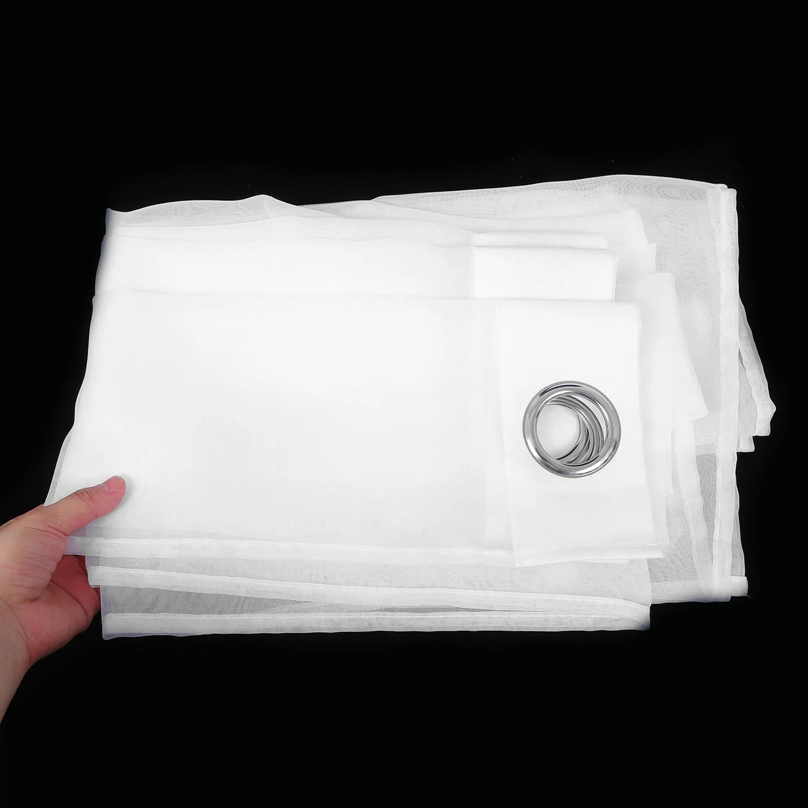 

Translucent White Sheer Curtains for Kitchen Windows Rustic Valance Bathroom Short Drapery Light Filtering Semi-Blackout