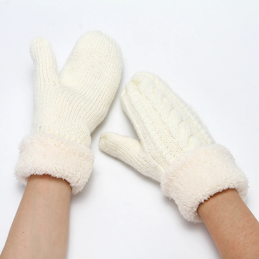 

Thickened Warm Fleece Acrylic Men's Winter Gloves Comfortable Outdoor Sports Gloves Cycling Hiking Climbing Cold Weather