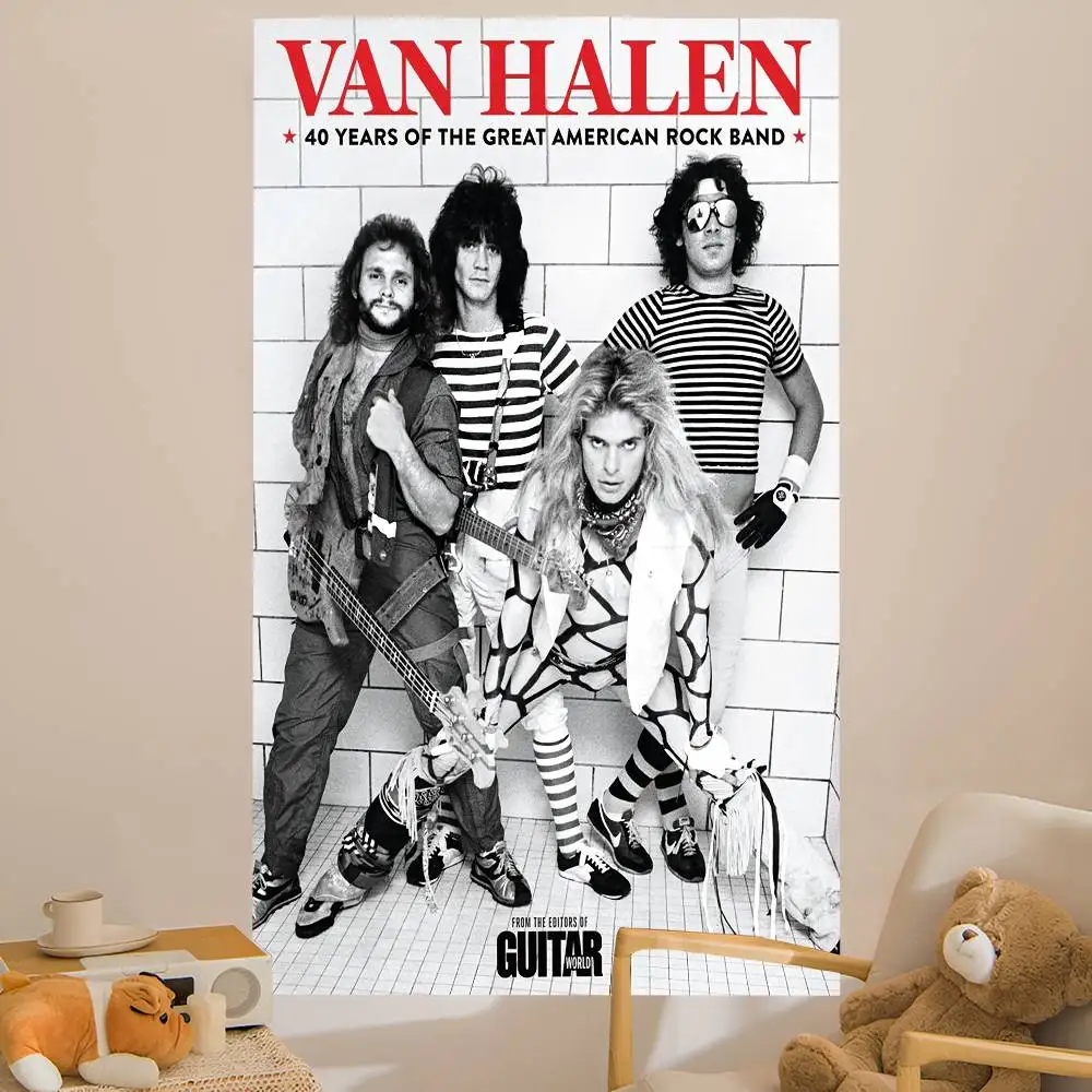 Vintage Band Eddie Van Halen Printed Large Wall Tapestry Indian Buddha Wall Decoration Witchcraft Bohemian Hippie Wall Art Decor
