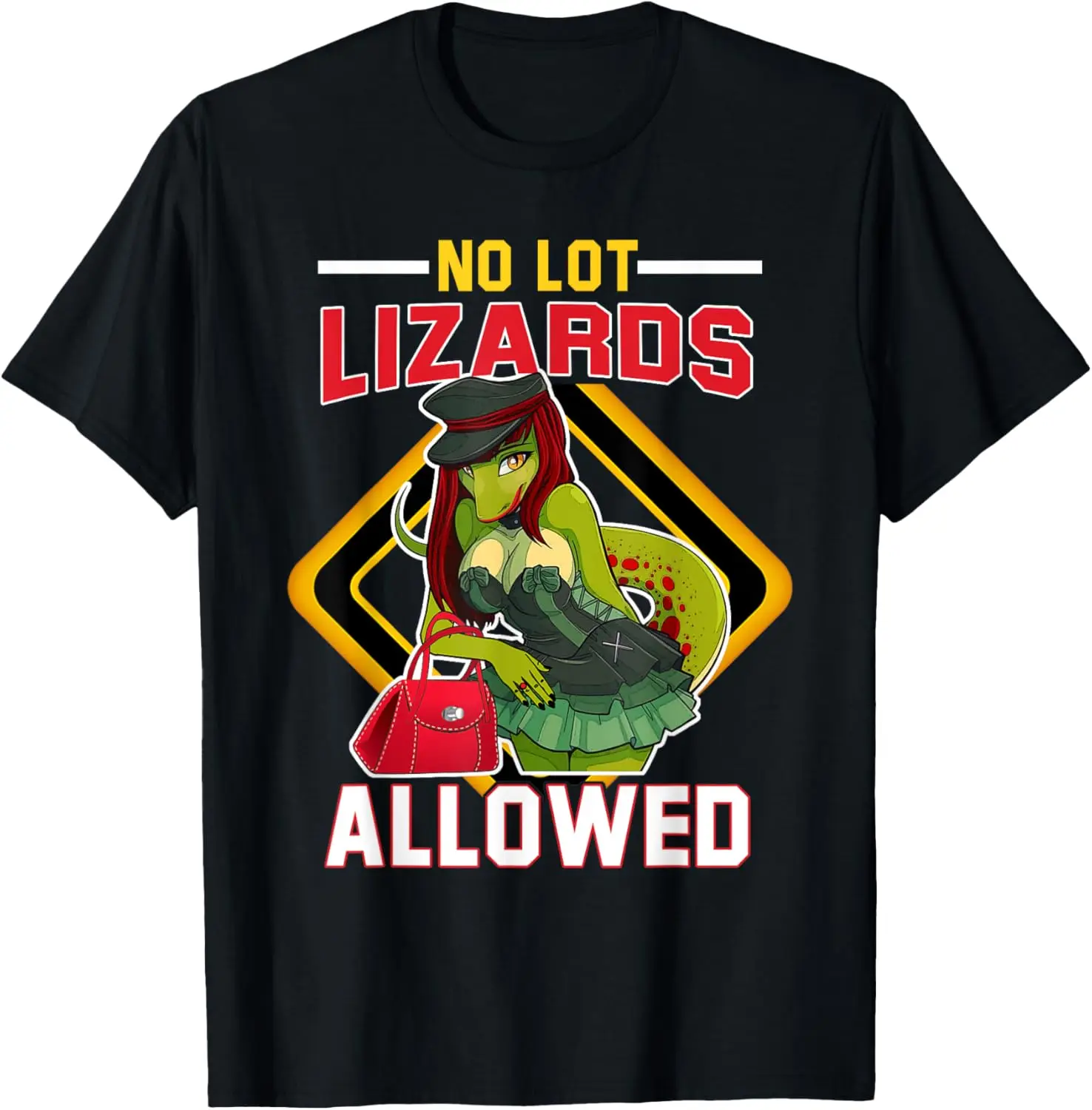 No Lot Lizard CB Talk Trucker Design T-Shirt