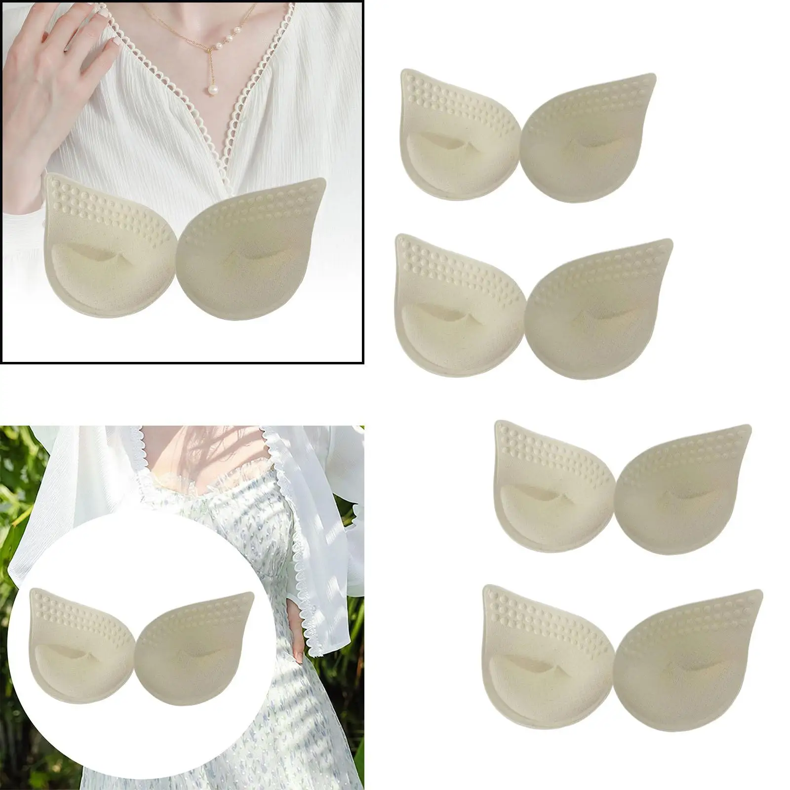 Women Bra Pads Inserts Removable Soft Breathable Versatile Padding Inserts Chest Insert Pads for Yoga Daily Wear Sports Swimsuit image 3