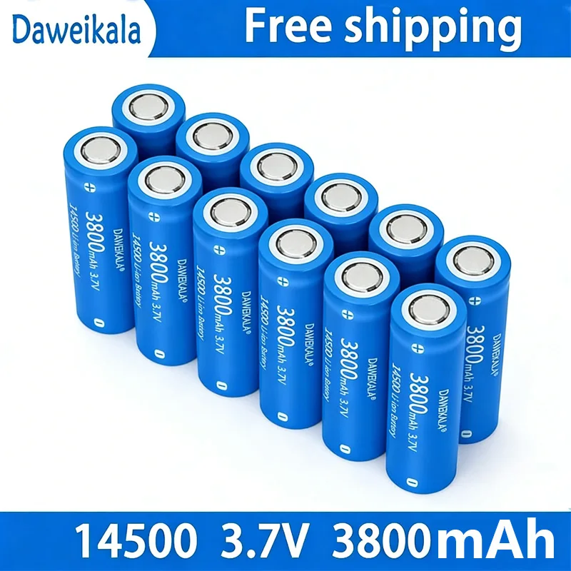 14500 Battery 3.7V Large Capacity 3500mah Lithium Ion Battery, Used for Electric Toothbrush, Razor, Barber Rechargeable Battery