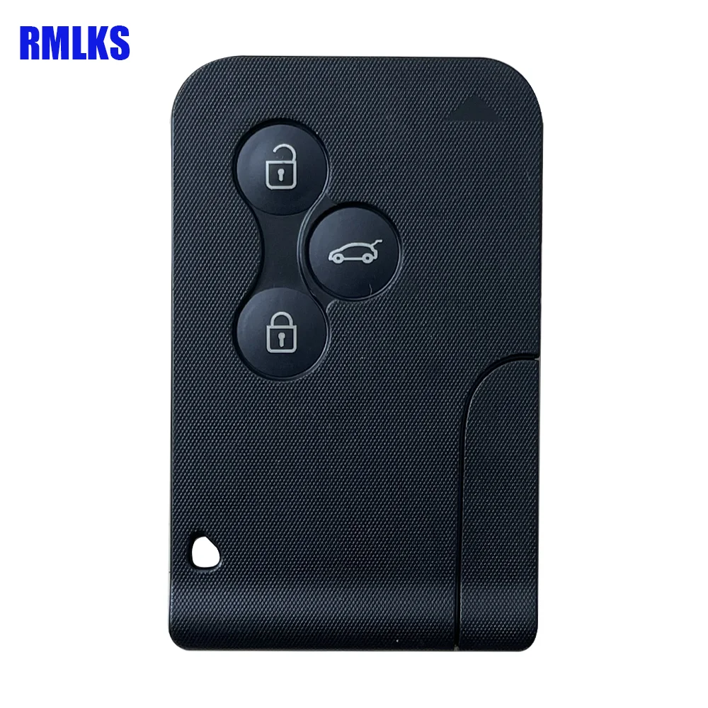 

3 Button Smart Card Remote Key Shell Fob for Renault Megane 3 Car Key Case Cover Uncut Blade Without Logo