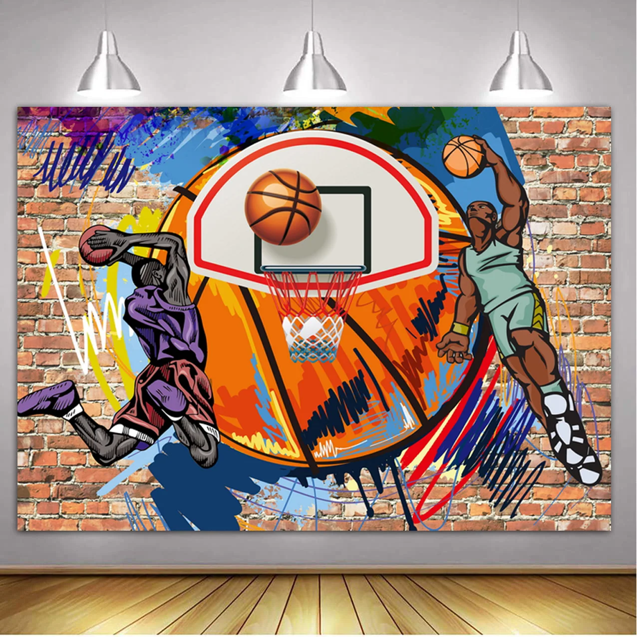 Basketball Field Stadium Boy Birthday Party Decor Sports Game Theme Background Photography Backdrop Studio Poster Banner