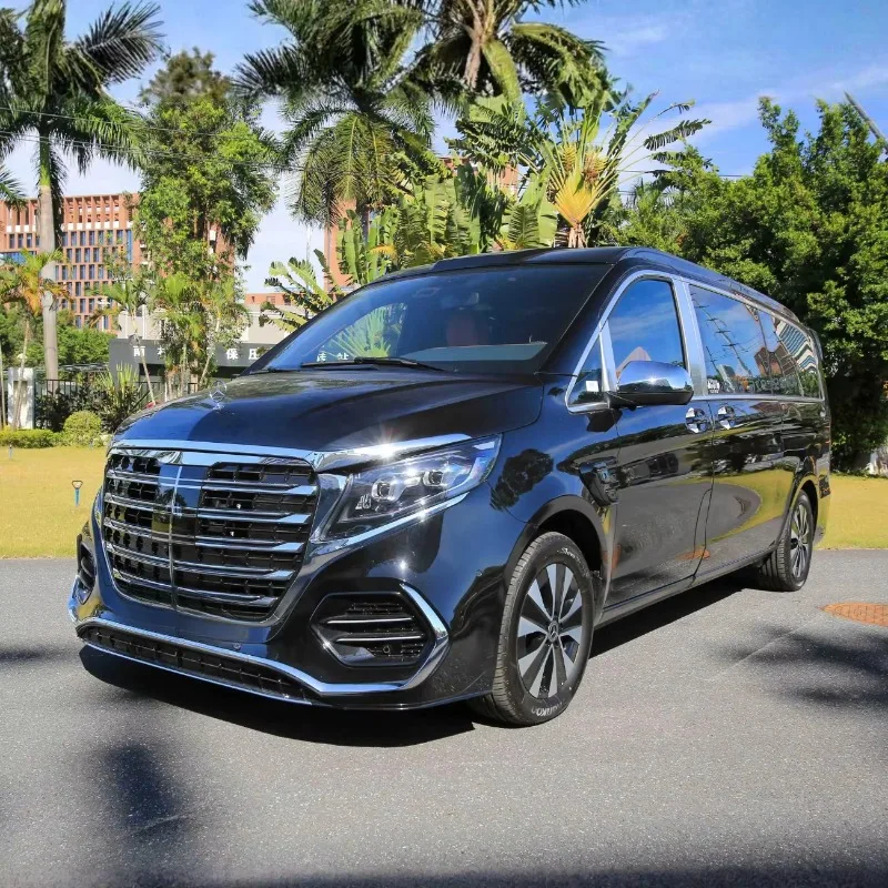 Carride High End Portable MPV Custom Cabin Orange Leather Seating Starry Sky Roof Neon Ambient Lights Privacy Aluminium Alloy
