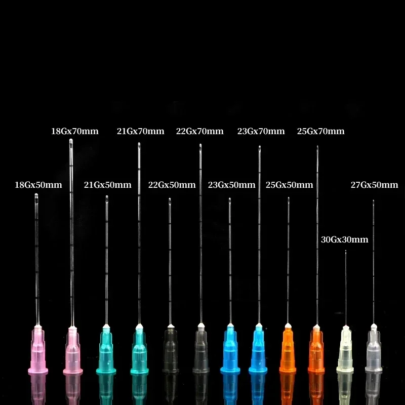 

Injection blunt head cannula 14G 90mm 18g 100mm blunt head micro cannula needle injection hyaluronic acid filled cannula