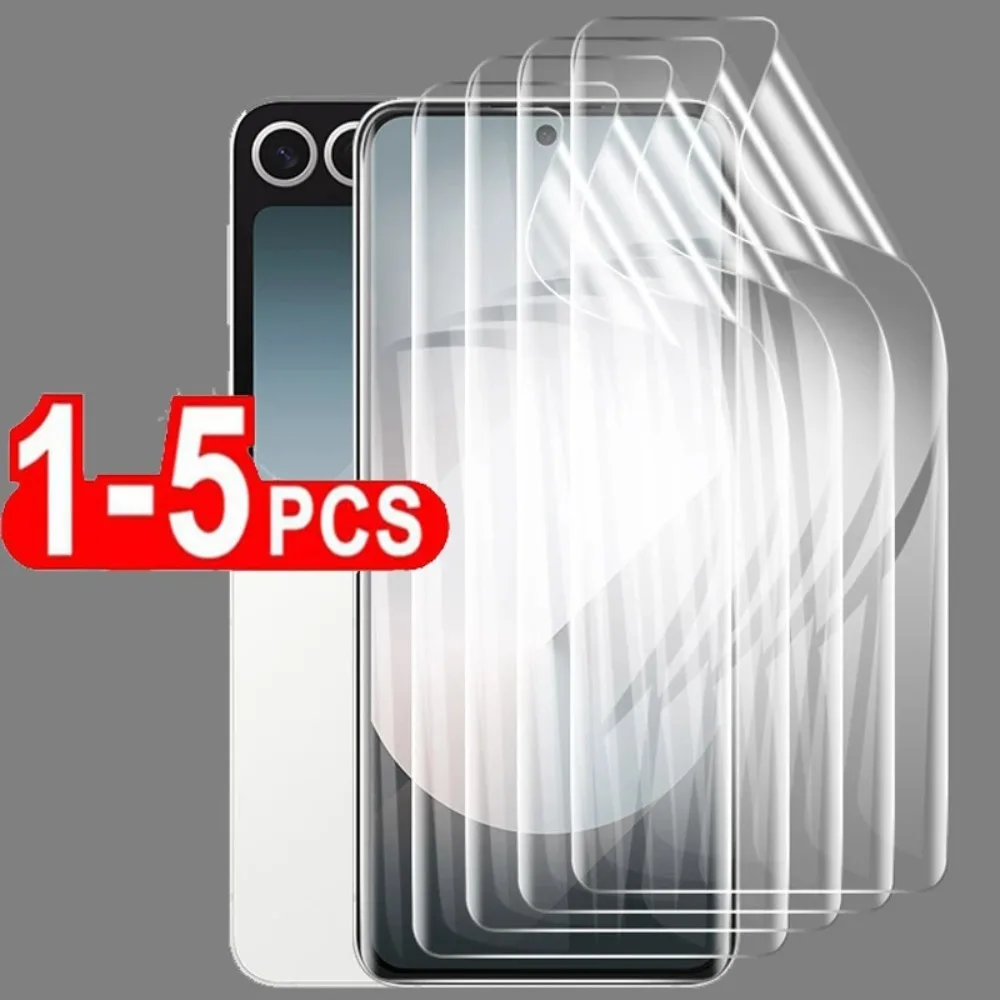 1-5PCS Hydrogel Film For Samsung Galaxy Z Flip 6 5 4 3 Screen Protector Z Flip 5  Protective Film Not Glass