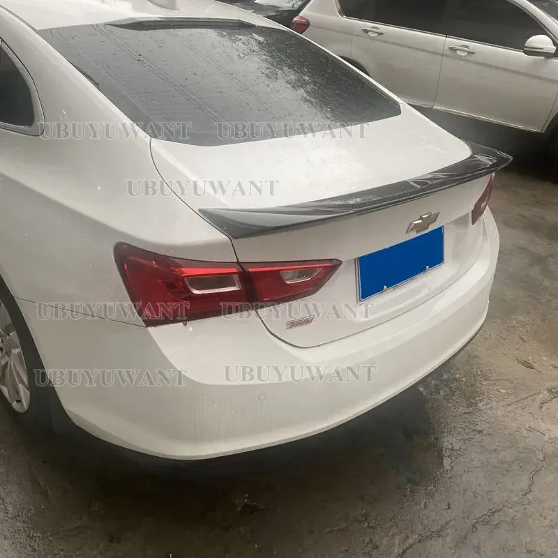 For Chevrolet Malibu XL Spoiler 2016-2019 Year Glossy Carbon Fiber/FRP Rear Wing R Style Accessories Car Refitt Spoiler