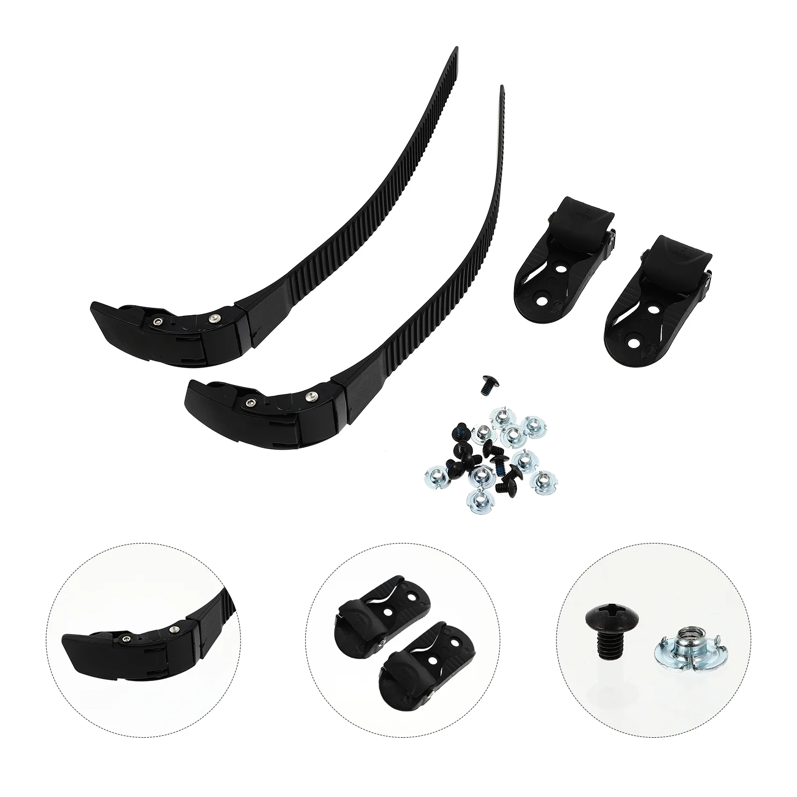 2 Set Roller Skate Laces Skating Shoes Straps Boots Belts Skates Energy Screw Accessories Black