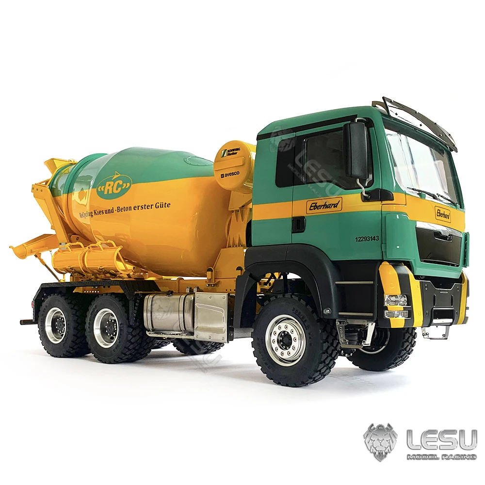 LESU 1/14 RC Mixer Truck 6X6 for Painted Man Remote Control Agitating Lorry Painted Assembled Toys for Boy Th21650-Smt3