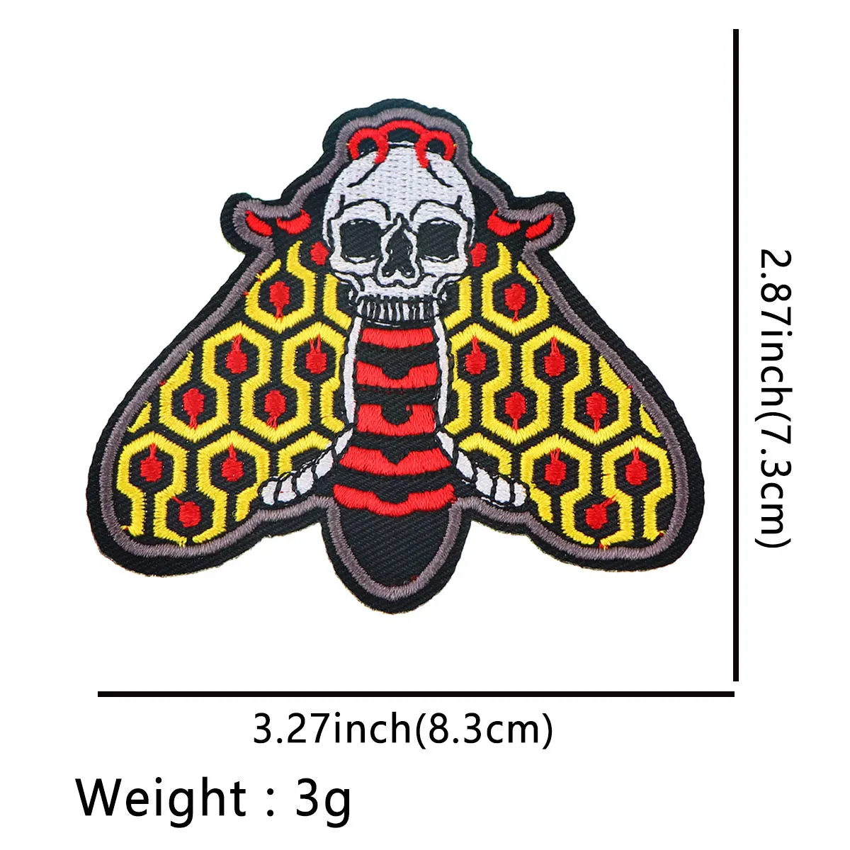 Classic Horror Movie Moths Iron On Patch Sewing On Patches Embroidered Applique Clothes Apparel Badges Halloween Decorations