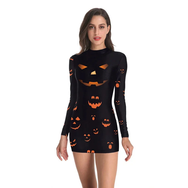 Vestido de juego de rol sangriento para mujer, disfraces de Cosplay de terror terrorífico de Halloween, Mini ropa Medieval americana gótica Sexy de poliéster