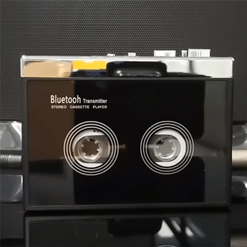 Excelente-1 peça preto retro estéreo cassete player preto walkman cassete fita música áudio reverso automático com bluetooth