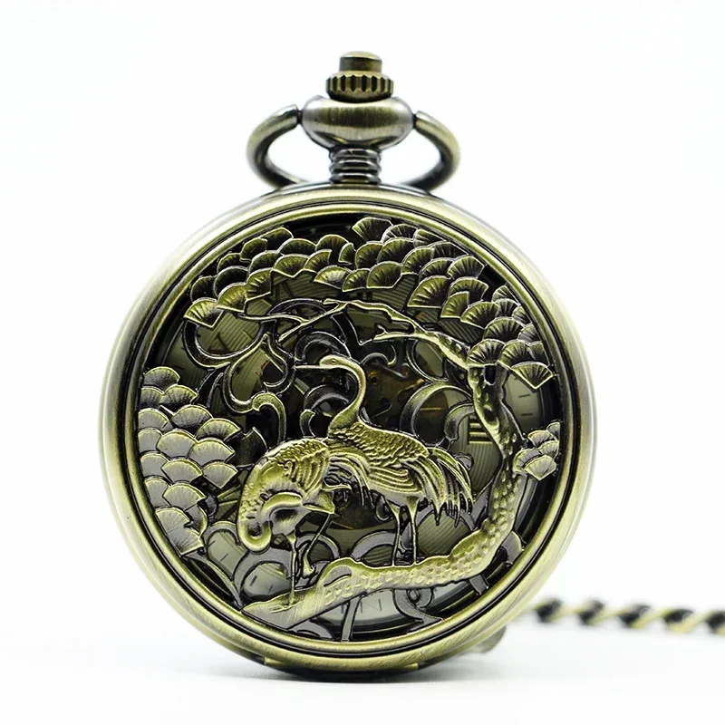 

Oddly Skeleton Mechanical Pocket Watch For Men Personalised Collection Hollow Hand Wind Automatic Fob Watches PJX1277