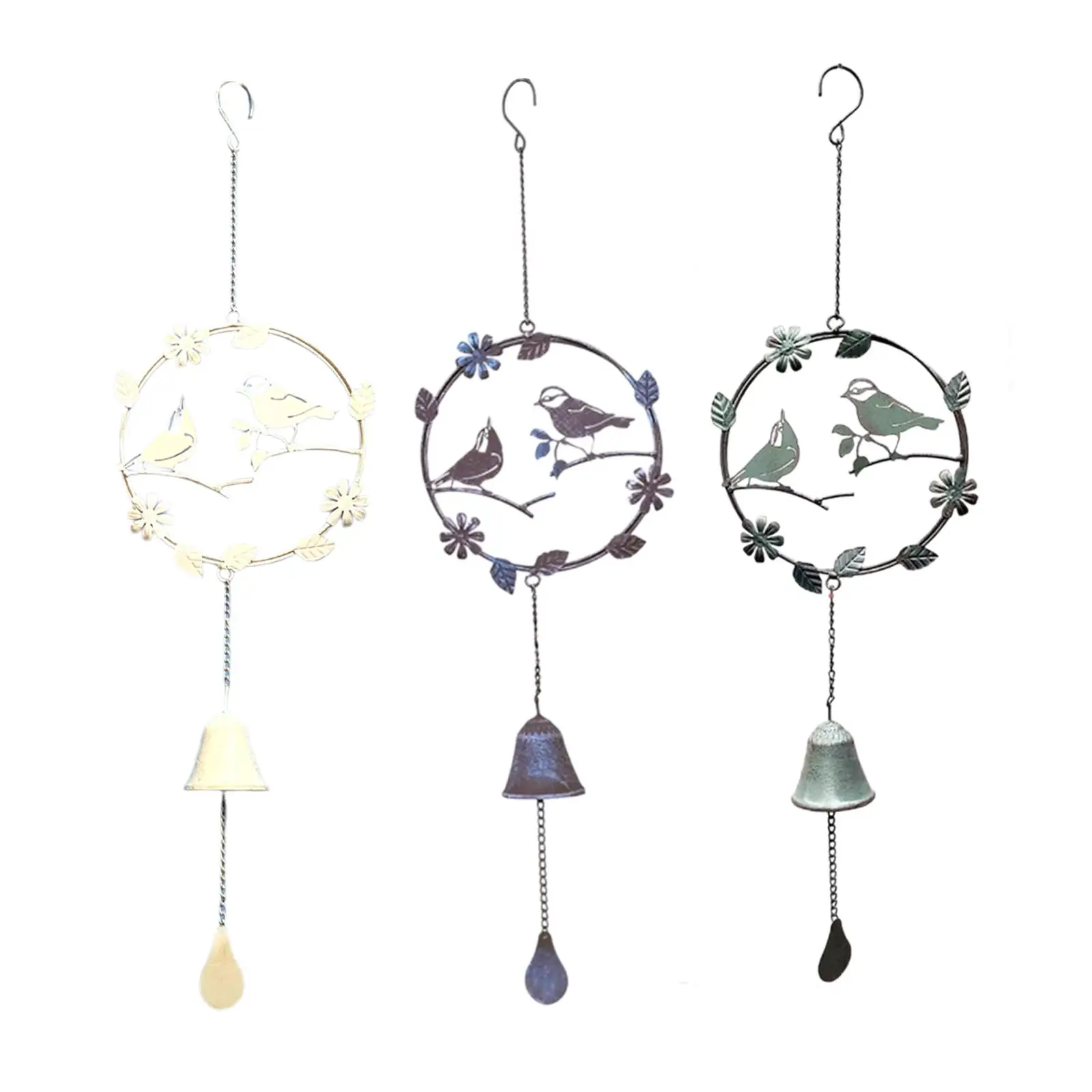 

Metal Wind Chime Flower Pendant Garden Wind Chime for Outside Room Patio