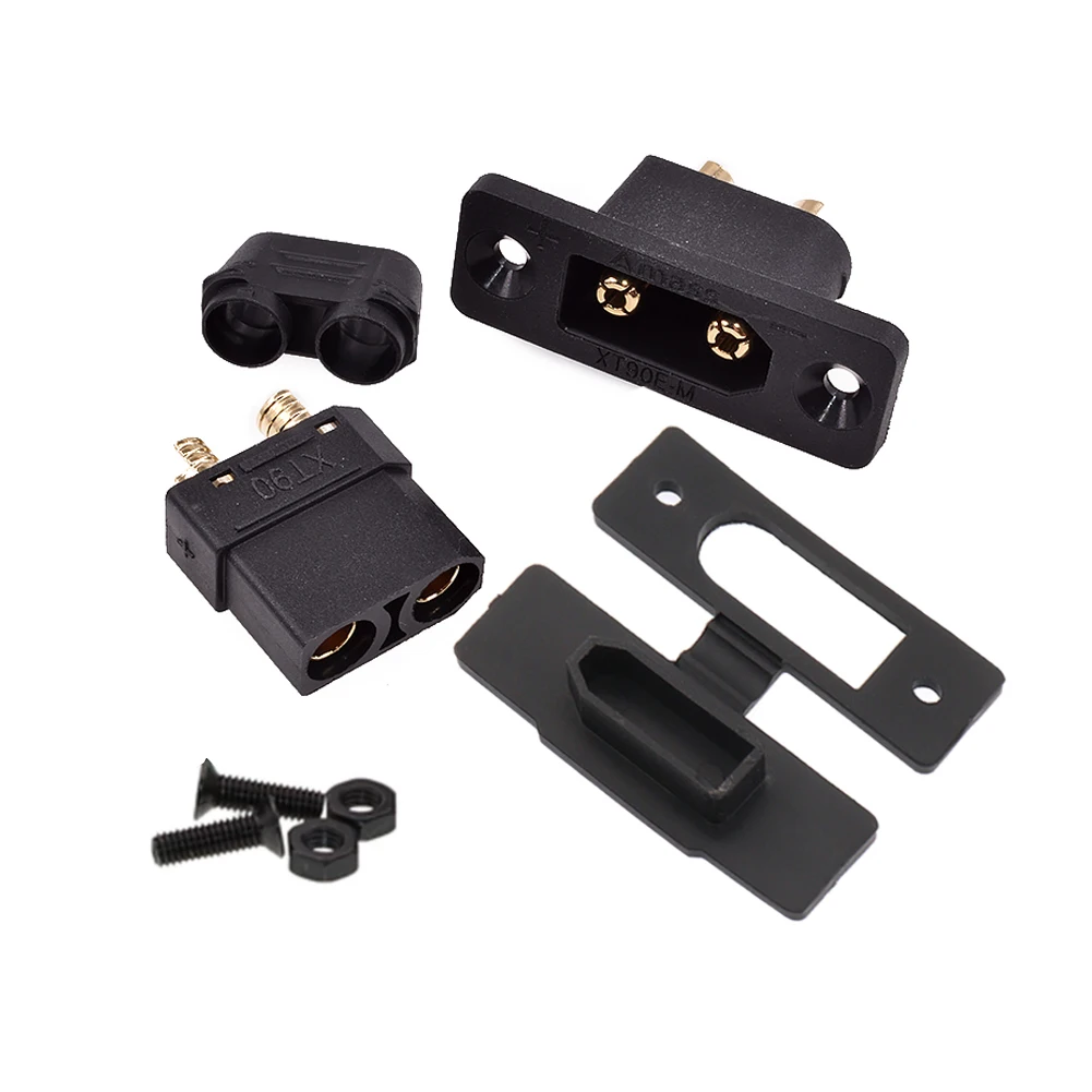 XT90E-M+XT90H-F Battery Connector Set XT90E Male Plug Gold-Plated Connector DIY Connecting Part for RC Aircraft Drone Accessory