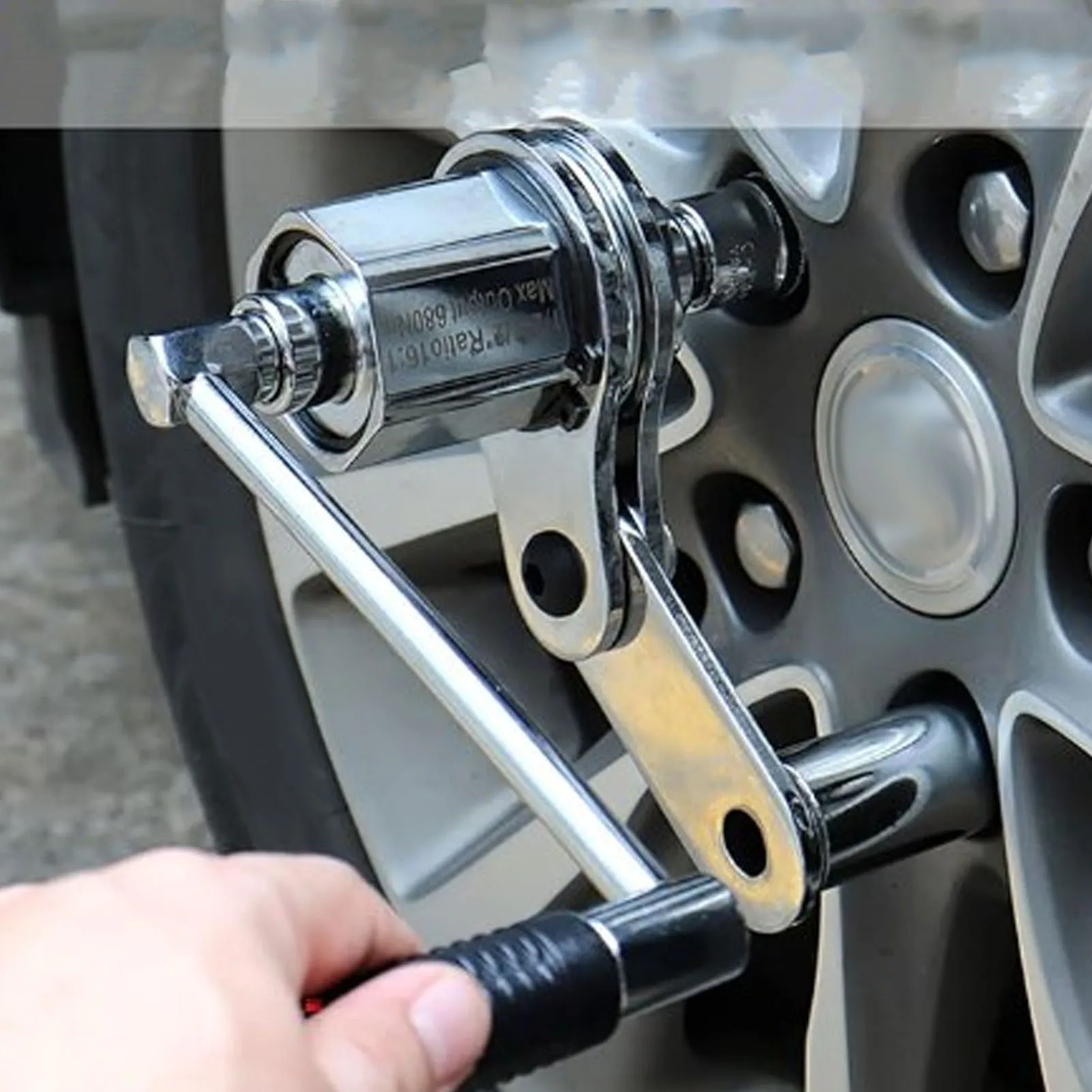 トルク乗算レンチセット 高炭素鋼 1:16 1/2ドライブ 省力 ラグナットリムーバー 車のタイヤのラグナット緩め用