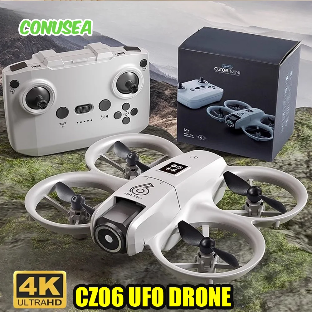 CZ06 미니 드론 4k 480P 전문가용 비행기 UFO fpv wifi 카메라 탑재 드론, 리모컨 비행기, 경량 헬리콥터 장난감