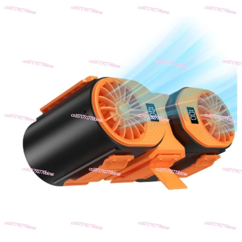 

Digital Display Handheld Desktop Neck Waist Multi-function Charging Fan Dual Hair Dryer Two-in-one Split Waist Fan