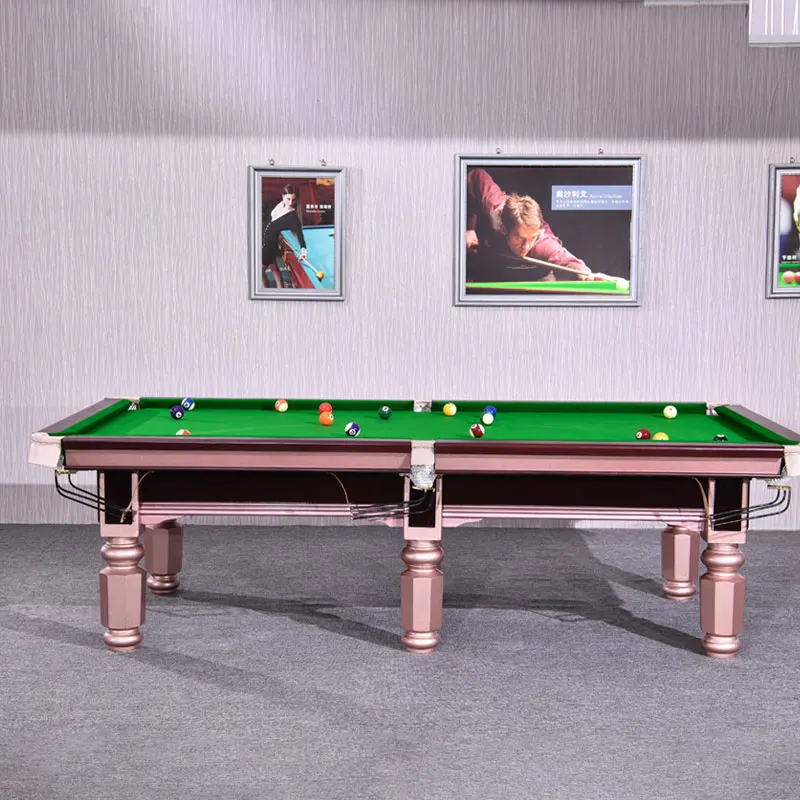 Modern Style Chinese Black Eight Billiards Table Factory Direct Sale Household Commercial Use Solid Wood Slate PVC Green Snooker - Image 4