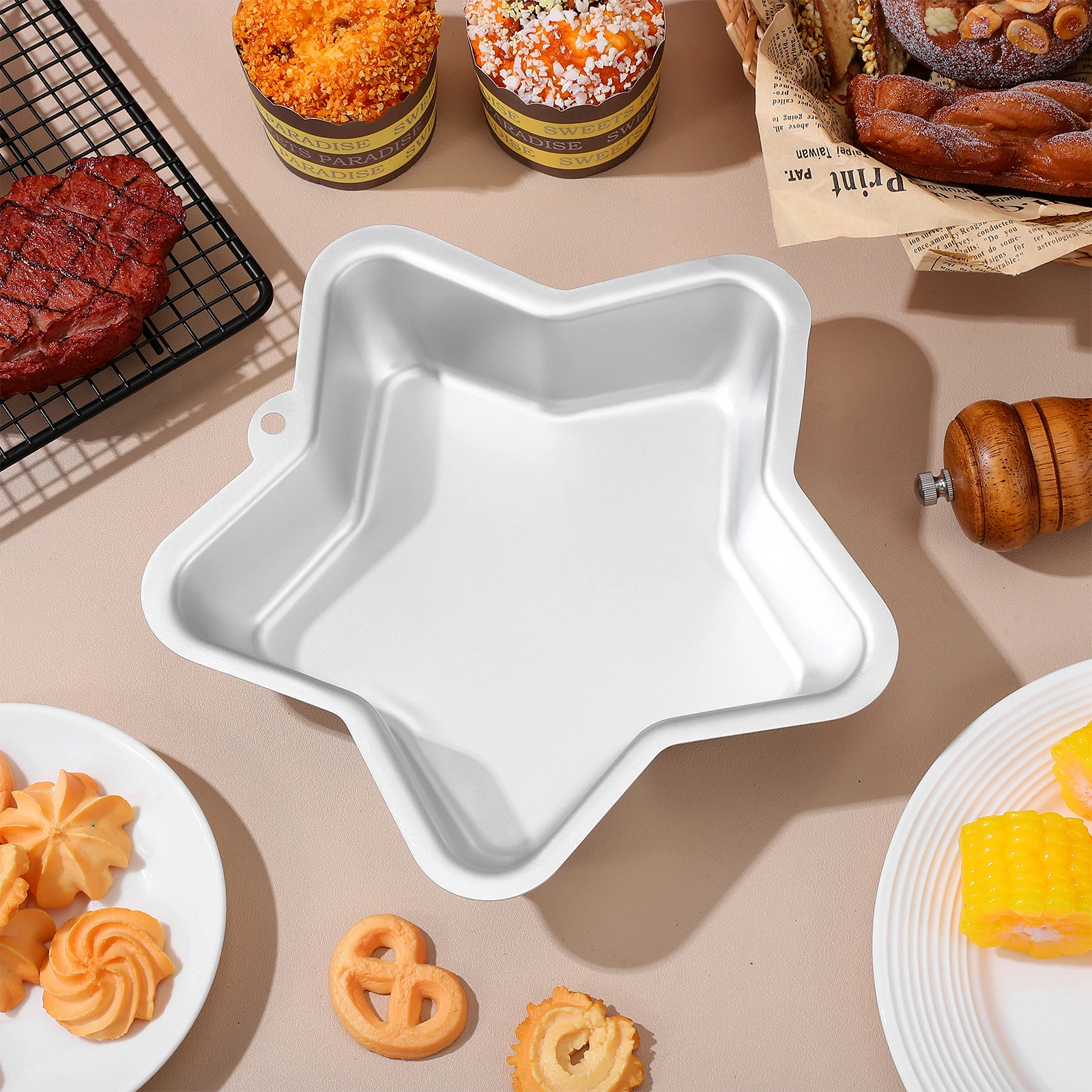 

Star Shaped Cake Pan Five-pointed Shaped Aluminum Nonstick Cake Decorating Mould Birthday Anniversary Wedding Party Cake Baking