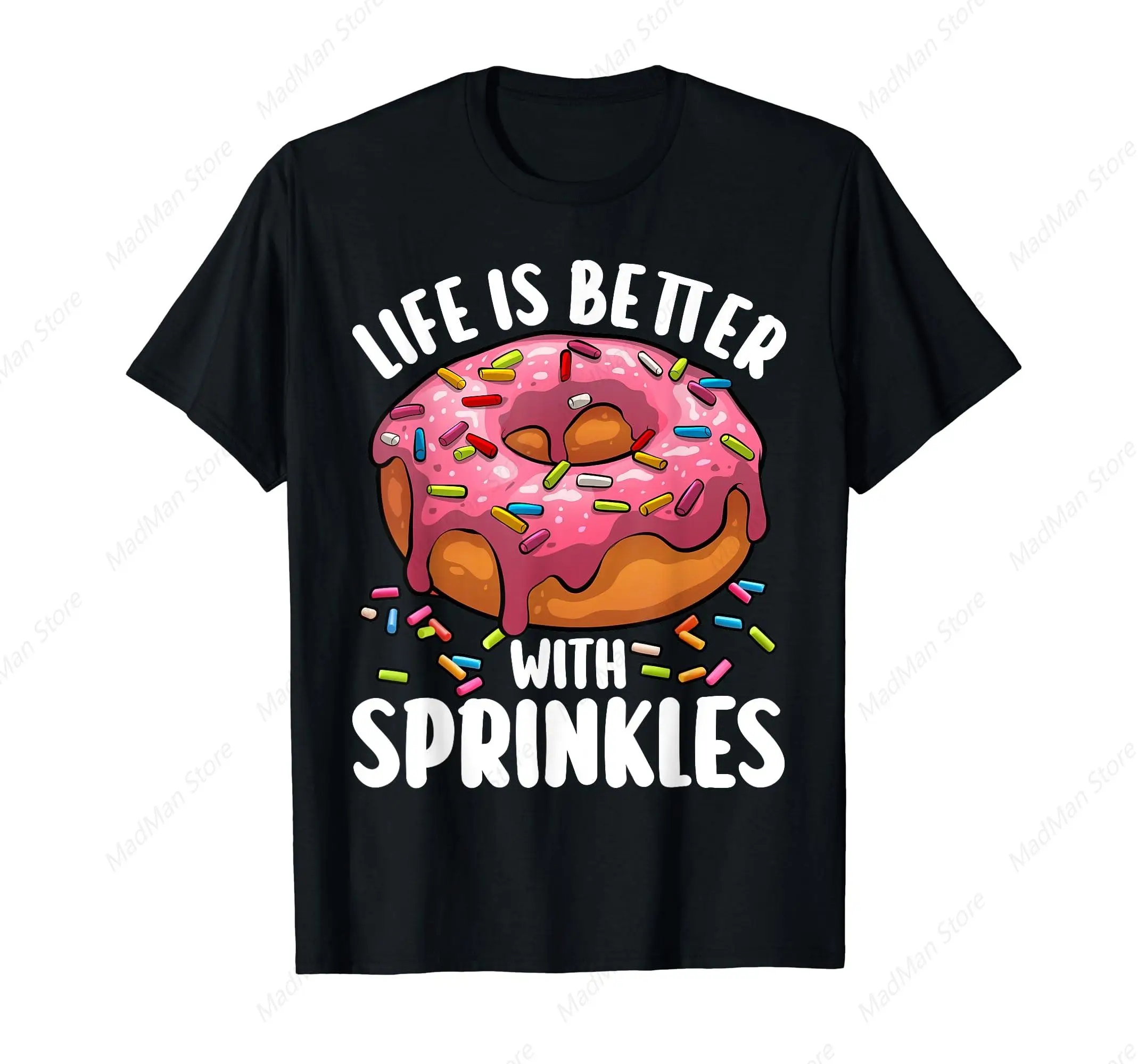 Funny Donut Shirt Toddler Boys Kids Girls Donut Sprinkles T-Shirt