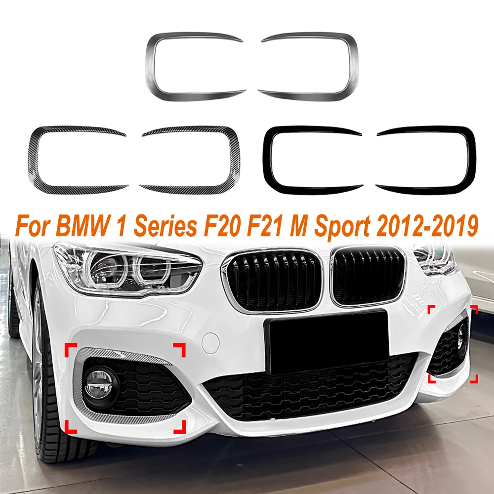 Front Bumper Cover Wind Knife ABS Glossy Fog Lamp Trim Blade Trim Light Car Accessory For BMW 1 Series F20 F21 M Sport 2012-2019