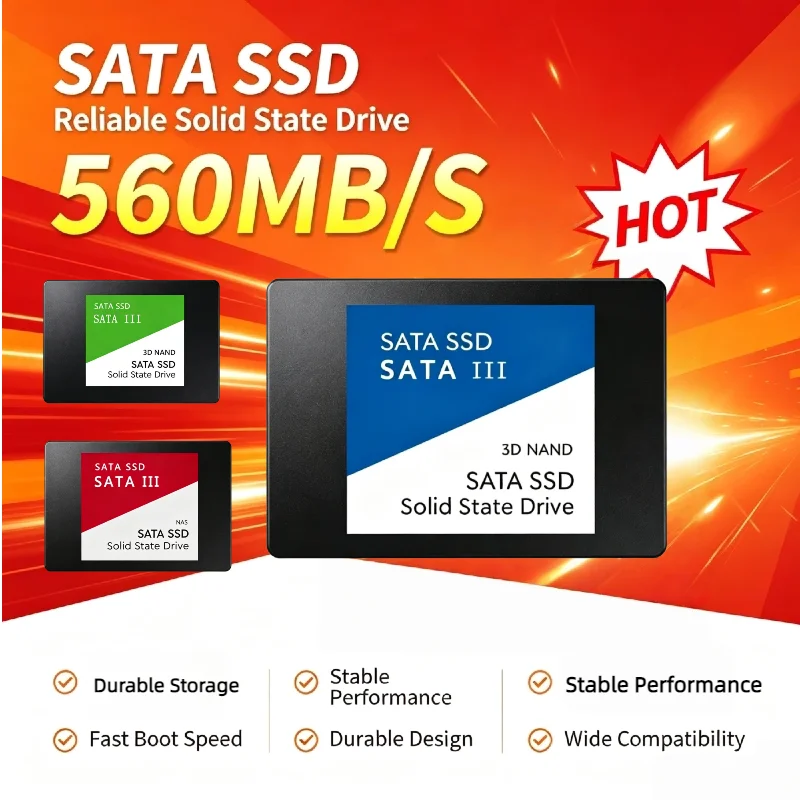 Original 2.5 Inch SATA III SSD Internal Solid State Drive 2TB 1TB High Speed Hard Disk Storage For Desktop Laptop PC Upgrade