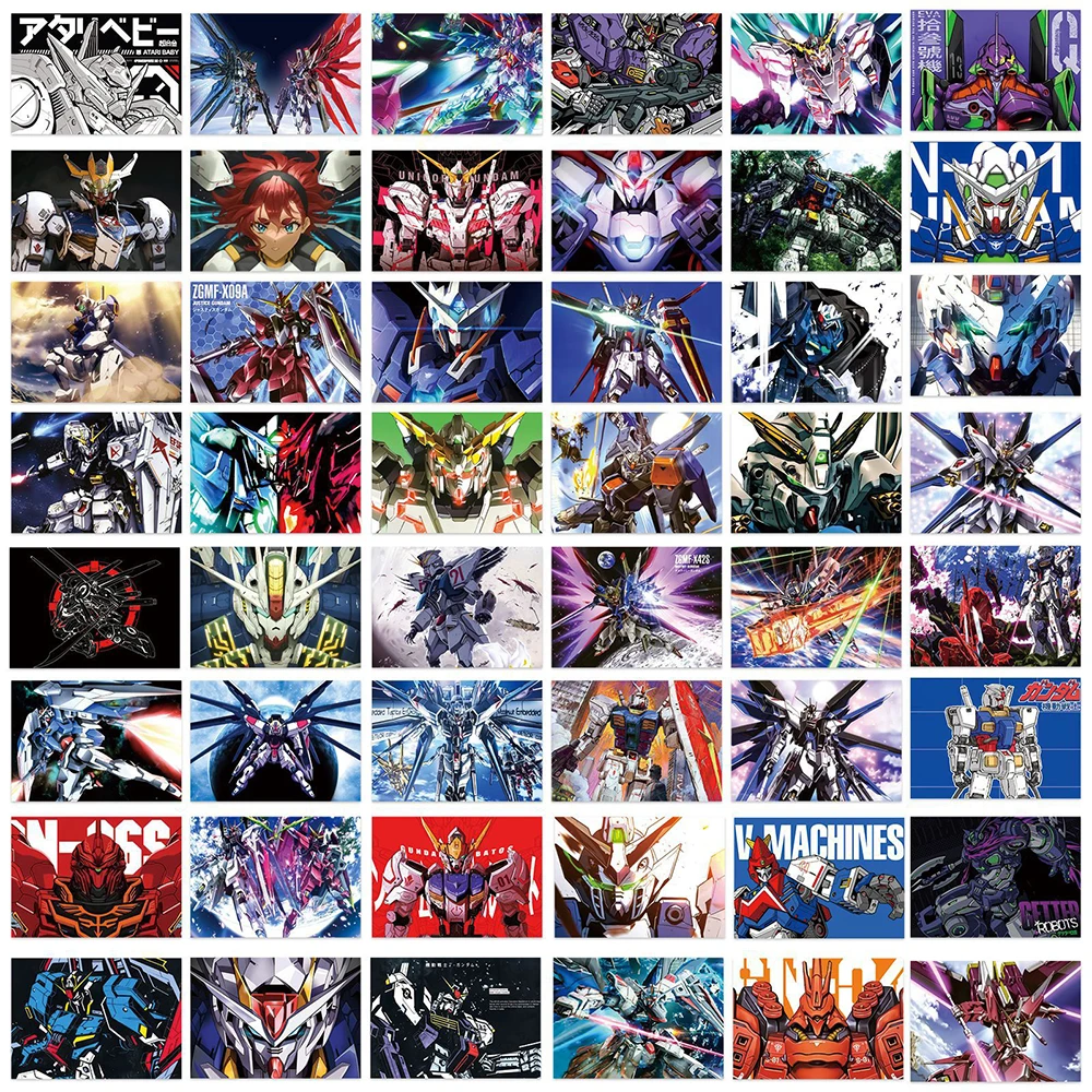 10/30/50PCS Cool GUNDAM Anime Cartoon Stickers DIY Car Motorcycle Travel Luggage Guitar Waterproof Graffiti Sticker Kid Toy Gift