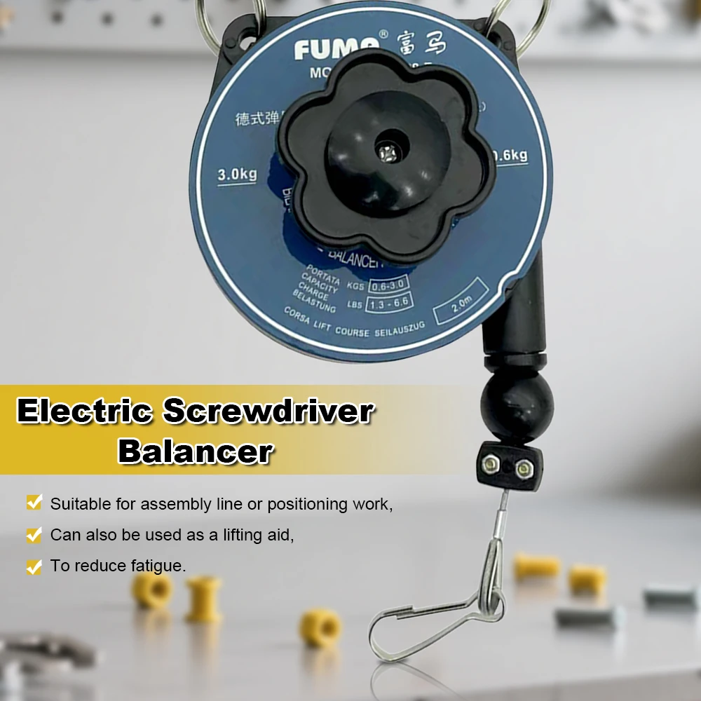 Destornillador eléctrico, junta de expansión de resorte, gancho equilibrador de resorte retráctil, broca de destornillador, resorte de gancho tensor