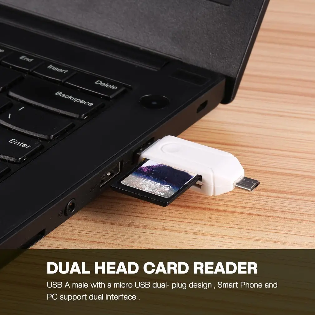 2 In 1 Typ-C & USB OTG Kartenleser High-speed USB 2,0 Universal OTG TF/SD für Android Computer Verlängerung Header Dropshipping