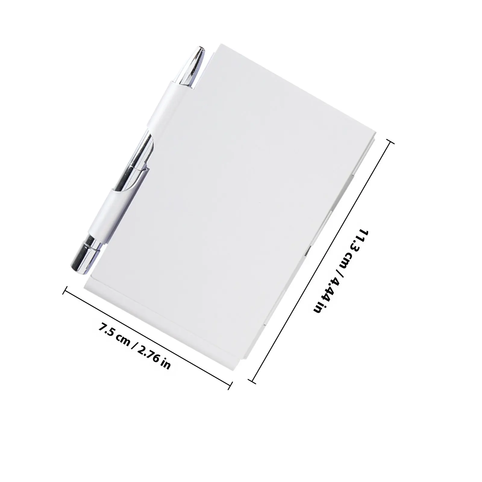 2Pcs Metal Pocket Notepad Pen Portable Small Refillable Memo Book Case Ideal for Office School Daily Notes Pocket Notepad