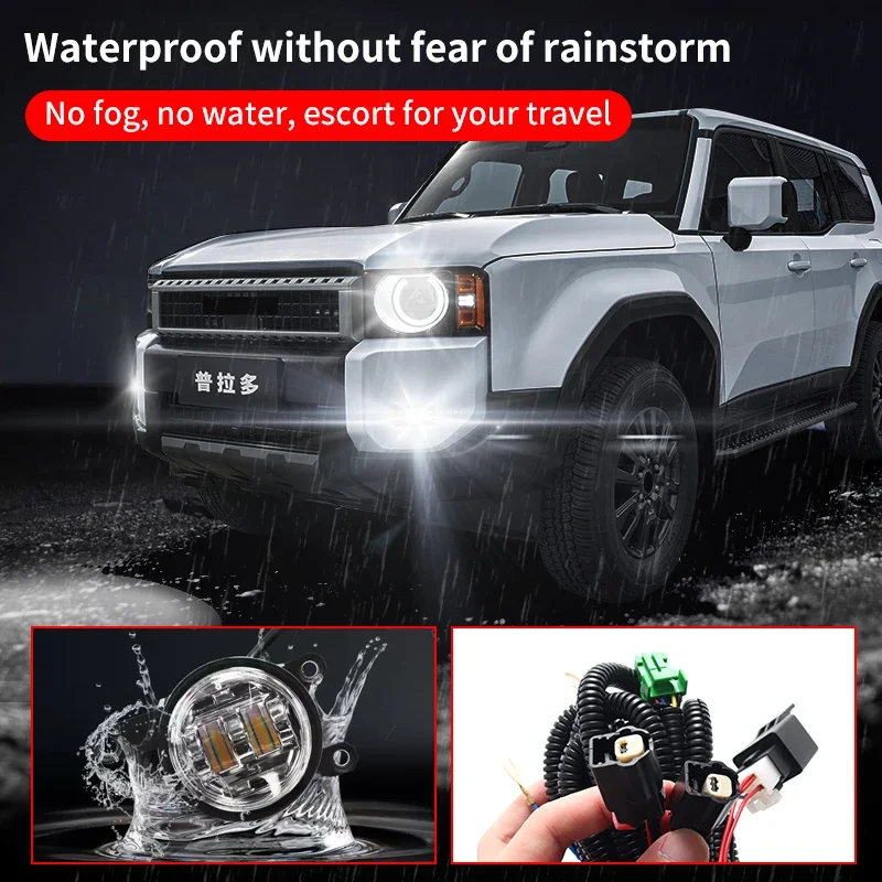

LED Fog Light Assembly Pair For 2024 2025 Toyota 250 Land Cruiser Prado LC250 2024 2025 1958 First Edition Upgrade Accessorie