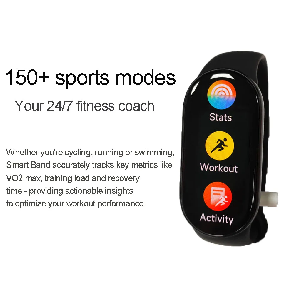Xiaomi Band 10 الإصدار العالمي 1.72 "AMOLED عرض 150+ أوضاع رياضية بث معدل ضربات القلب 5ATM سوار رياضي مقاوم للماء