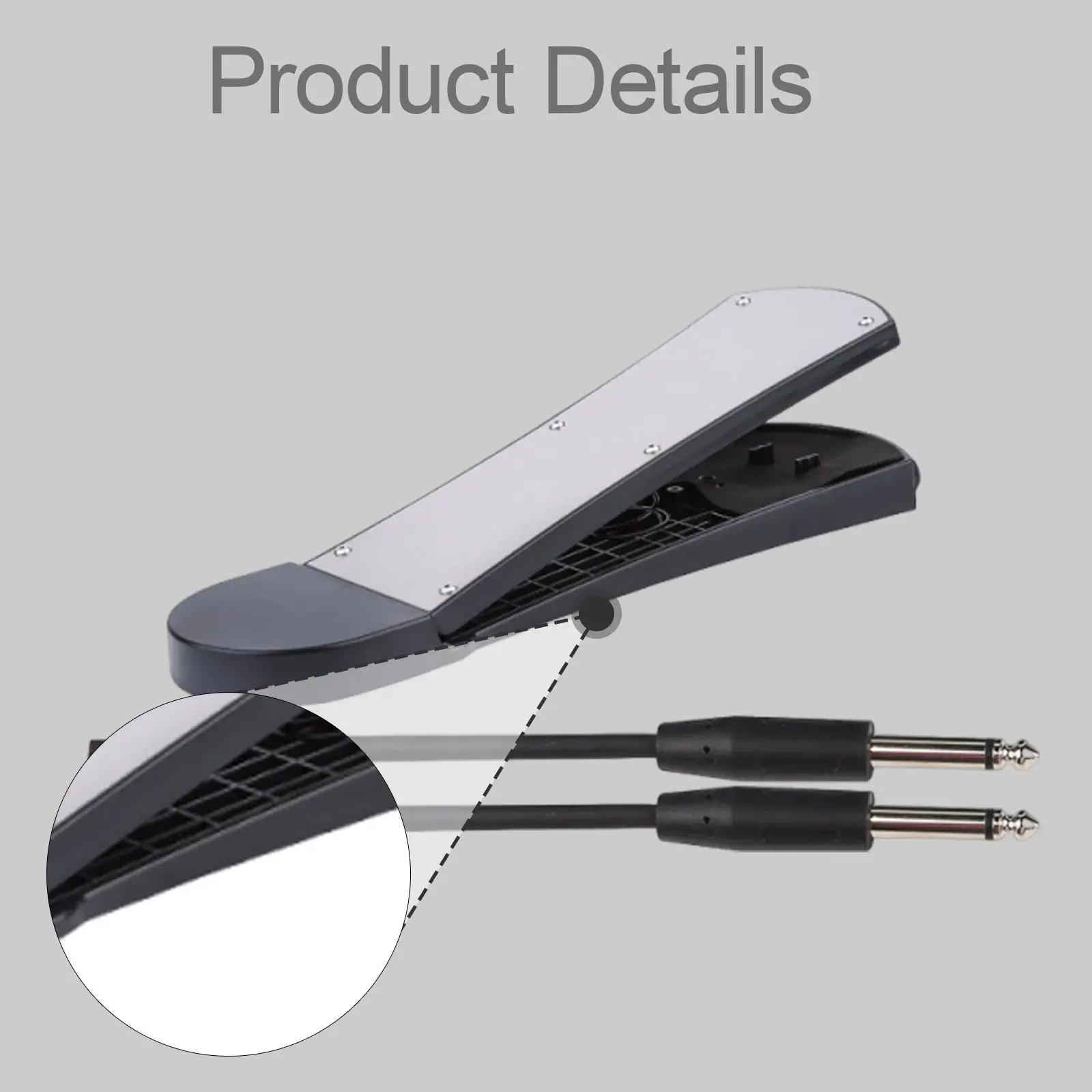 Drum Pedal for Roll Up Drums Independent Jacks High Sensitivity Practice Pedal for Drum Kit Learners