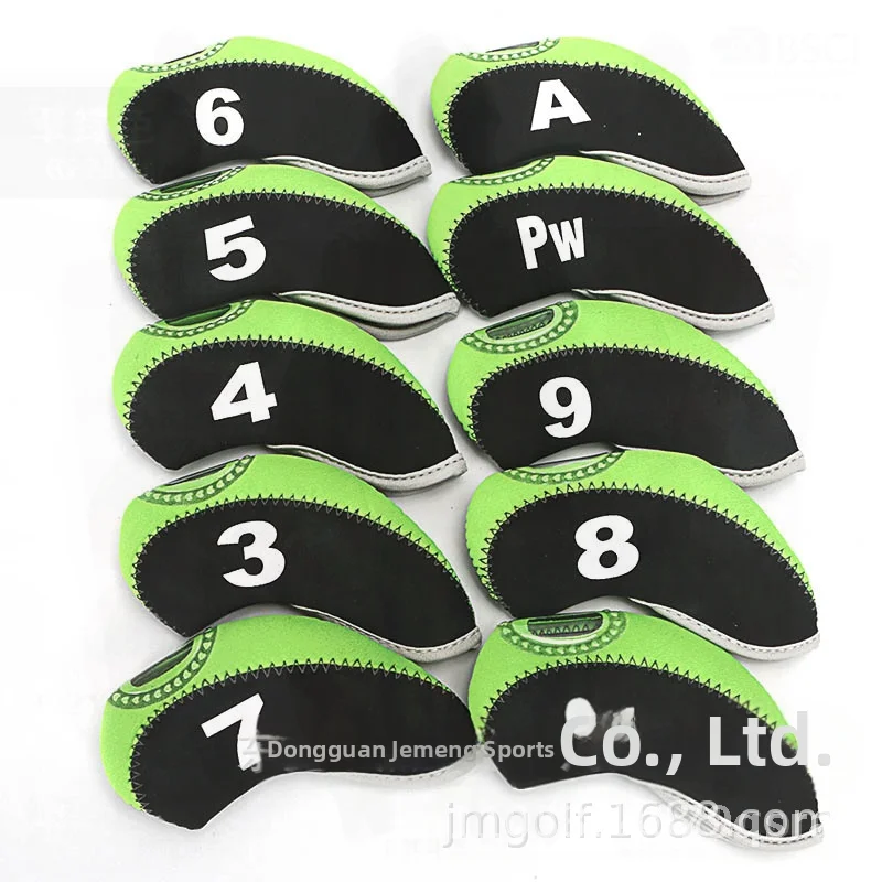 10 قطع جولف الحديد مجموعة نادي رئيس يغطي دائم عدم الانزلاق قبعات واقية أبيض أحمر أخضر أزرق برتقالي عالية الجودة المحمولة جولف #3