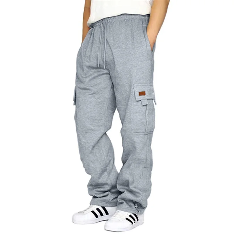 

Men Tear Away Sport Pants High Split Side Striped Joggers Zipper Pants Snap Cinch Bottom Track Wide Leg Trousers