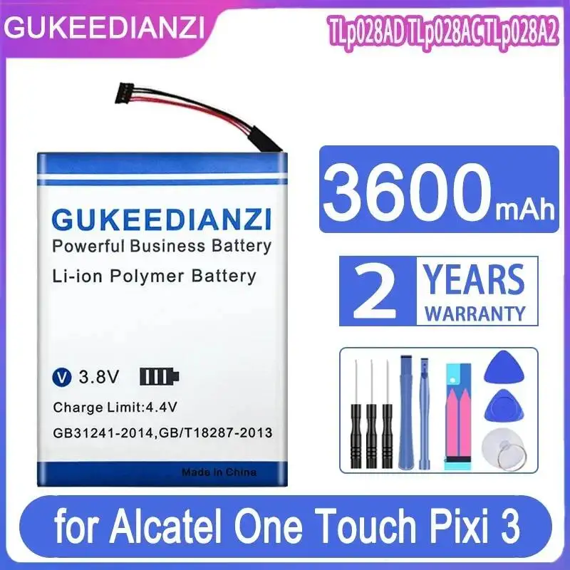 Batería de tableta confiable TLp028AD TLp028AC TLp028A2, 3600mAh, segura para Alcatel One Touch Pixi 3 7 Lte Pixi 3 7.0 4G
