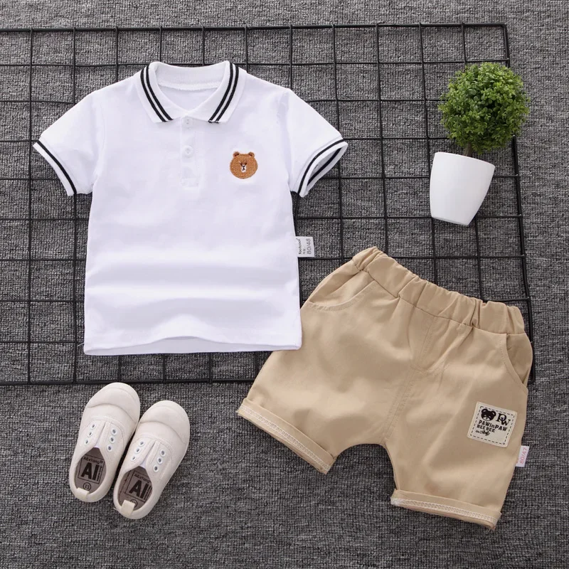 2022 Summer Kids clothing Boys Baby Sets Sports leisure cartoon short-sleeved T-shirt + pants 2 Pcs Baby Set