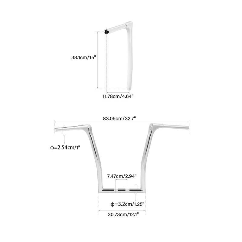 

15" Rise Ape Hanger Handlebar 1 1/4" Bar For Harley Road King FLHRXS Freewheeler FLRT Breakout Fat Boy Fat Bob FXDR FXBR FXFBS