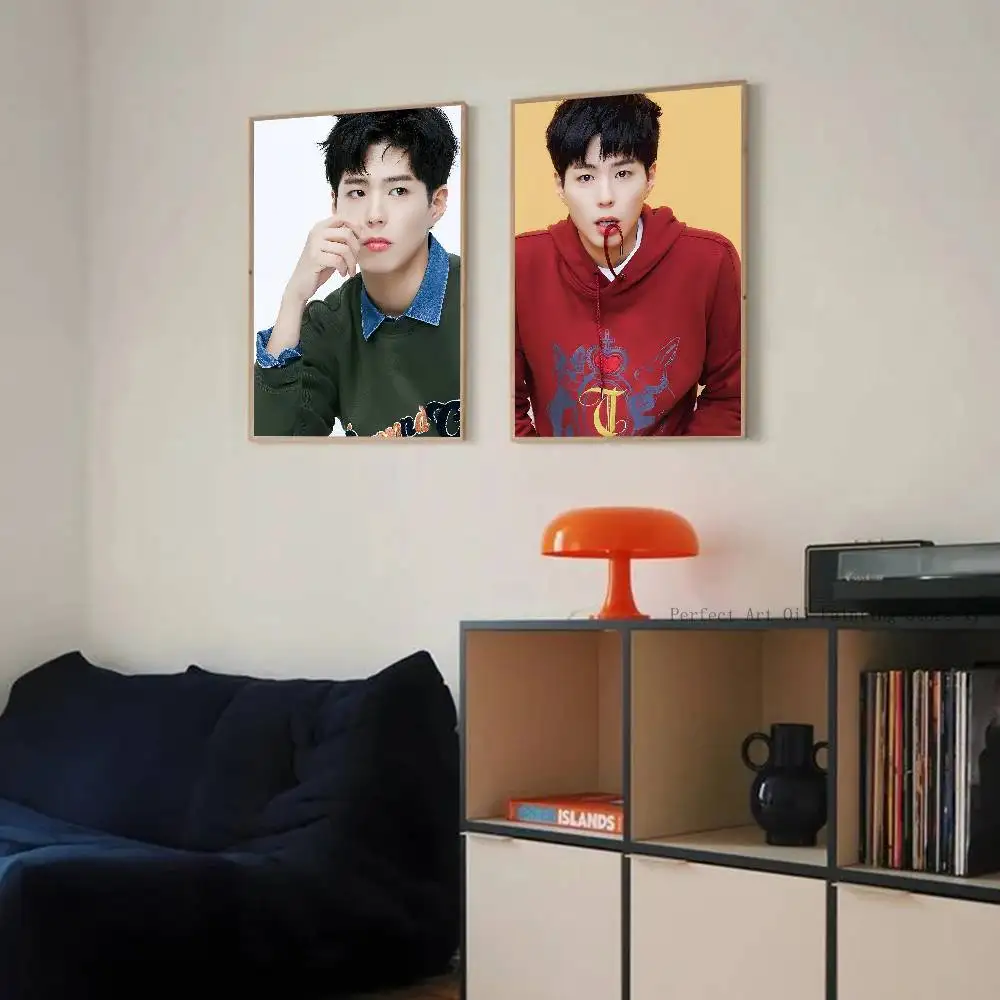 الممثل الكوري بارك بو اللثة المشارك غرفة المعيشة المنزلي مدخل بار مطعم مقهى الفن الديكور اللوحة