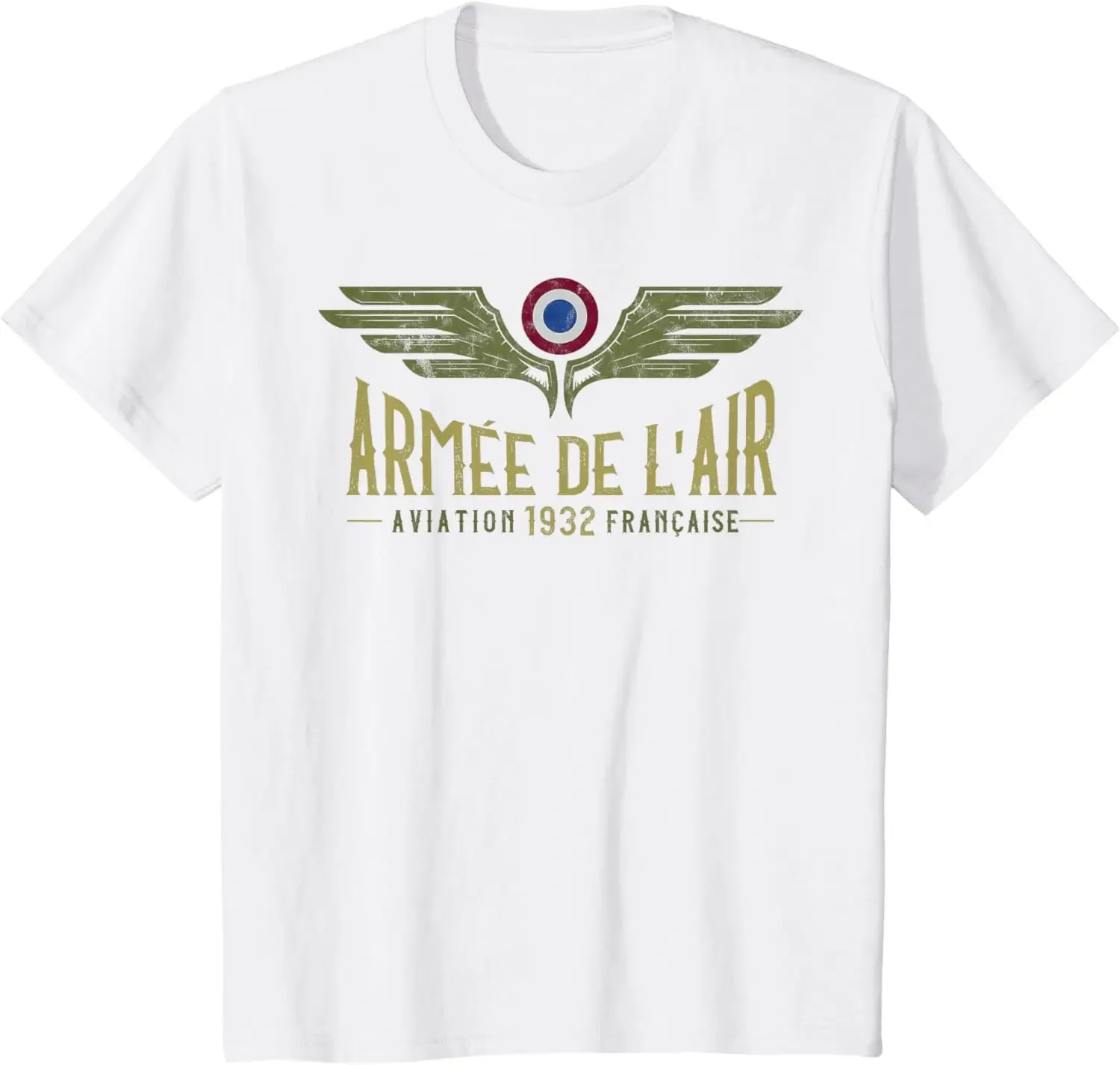 Armée De L'Air - تي شيرت رجالي من القوات الجوية الفرنسية بأكمام قصيرة، قمصان قطنية كاجوال برقبة دائرية #2