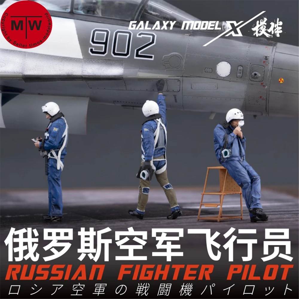 Galaxy Russian Fighter Pilot Resin Figure Su-27 Su-30 Su-35 Mig-29 Mig-31 Scenes DIY Unpainted Model Kit