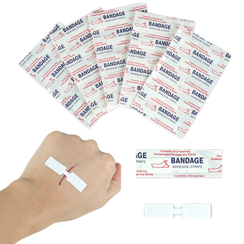 20Pcs/Set Outdoor First Aid Wound Dressing Patch Sutureless Band Aid Small Plaster 4.5*1cm/7*1.2cm Adhesive Bandages Kit