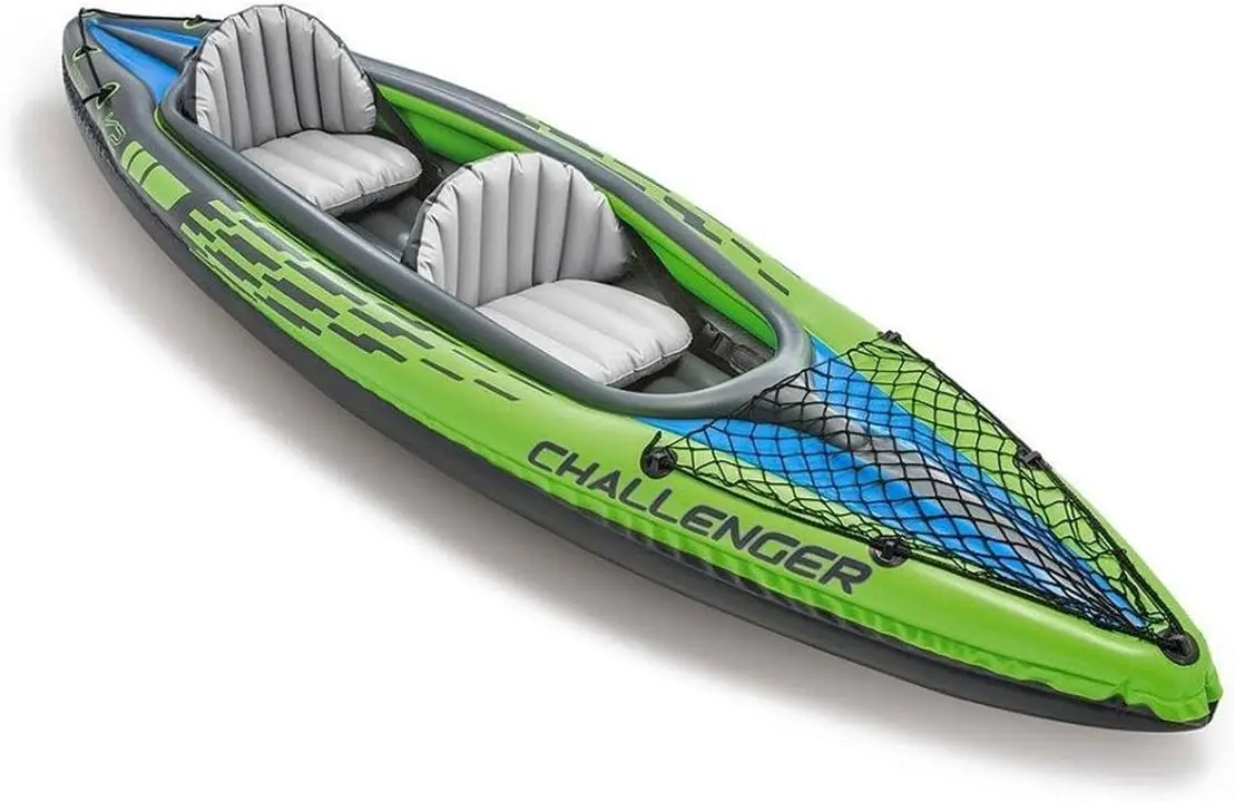 Challenger Inflatable Kayak Series: Includes Deluxe 86in Kayak Paddles and High-Output Pump – SuperStrong – Adjustable