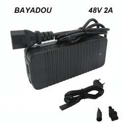 SJT125E 48V 2A Ładowarka kwasowo-ołowiowa do 57.6V 48V 10AH 15AH 20AH Adapter akumulatora 48V2A 3PIN Złącze IEC