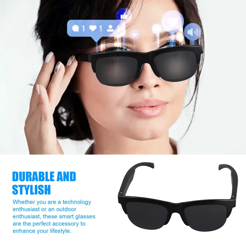 F06 Waterproof Bluetooth Smartglass Stereo Connected Bezel Smart Glasses Polarized Sunglasses