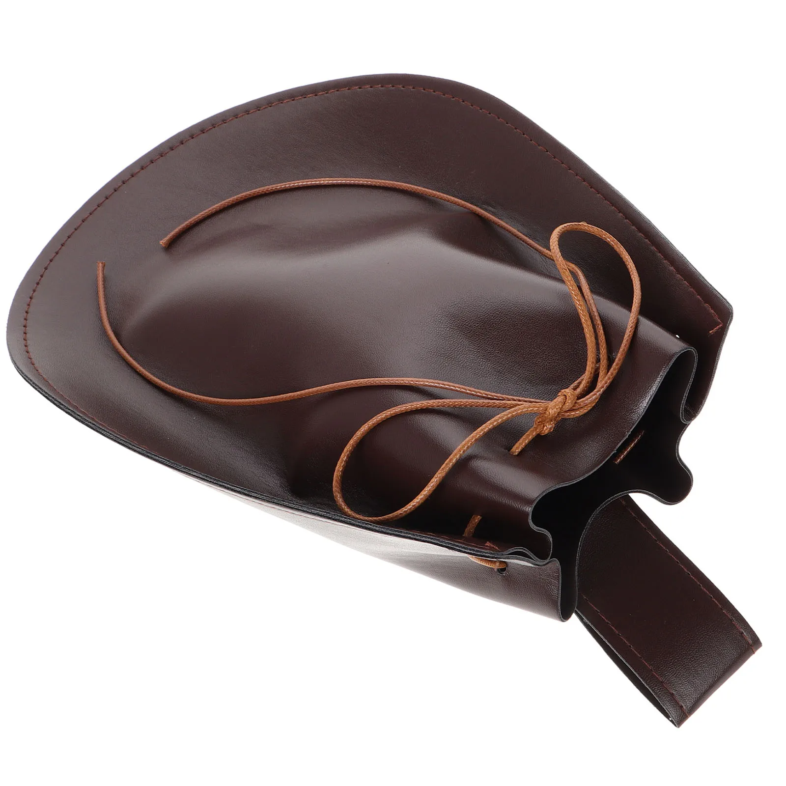 

Renaissance Viking Belt Bag Medieval Knight Waist Pouch PU Coin Purse for Men Black Drawstring Large Capacity Adjustable